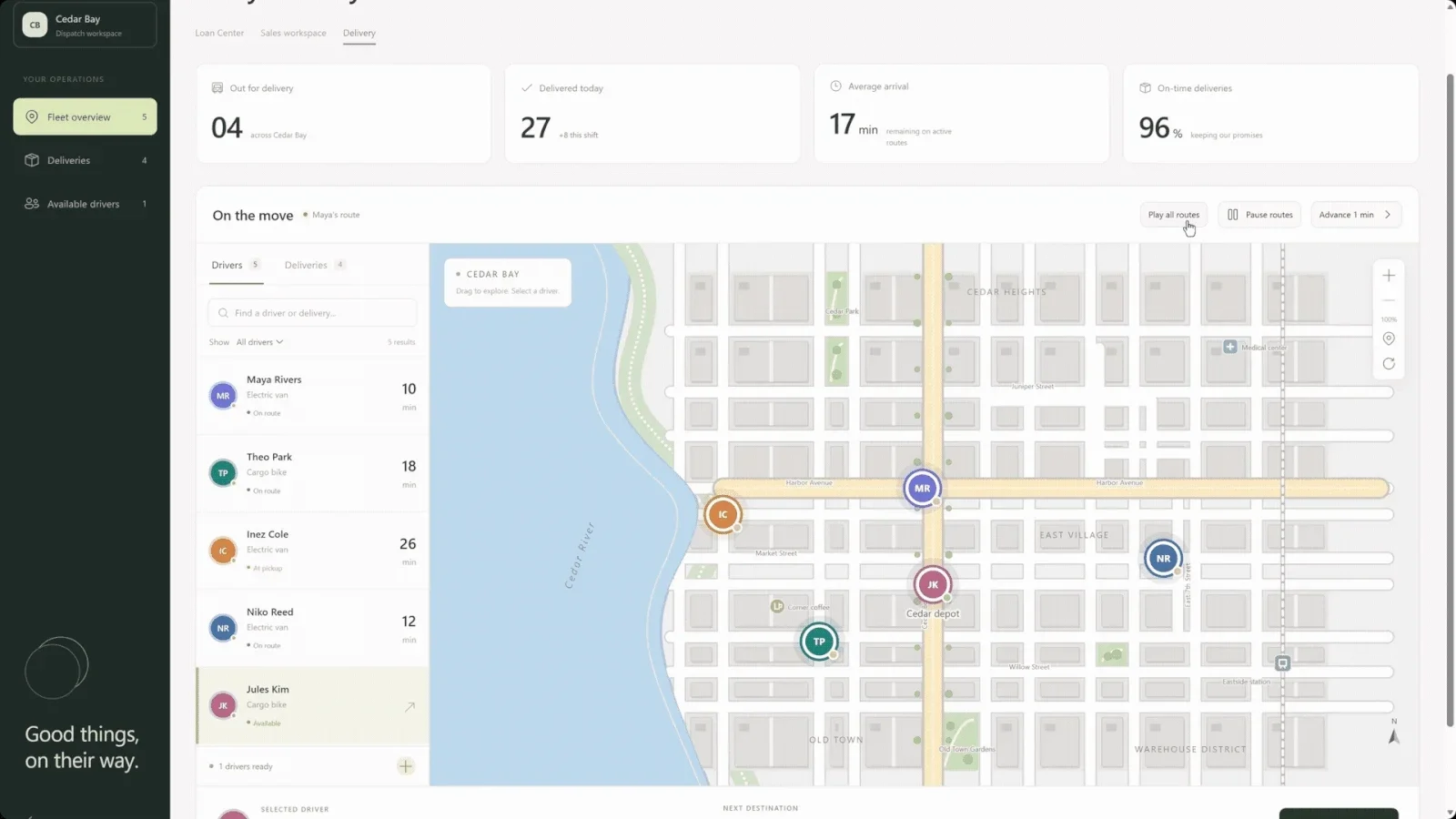Microsoft Fabric App example combining operational, real-time and analytical data in one application.